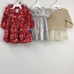 Carters/Baby B'gosh/Kardashian Kids Girls Outfit Bundle fo 3 Size 3 mo EXCELLENT